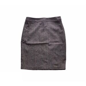 Kate Hill Womens Size 6 Wool Blend Lined Career Skirt Brown Straight Pencil Vent